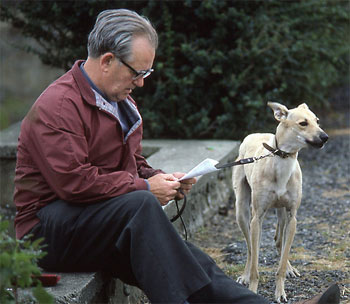 Third place Doug Hogg with "My Little Whippet"