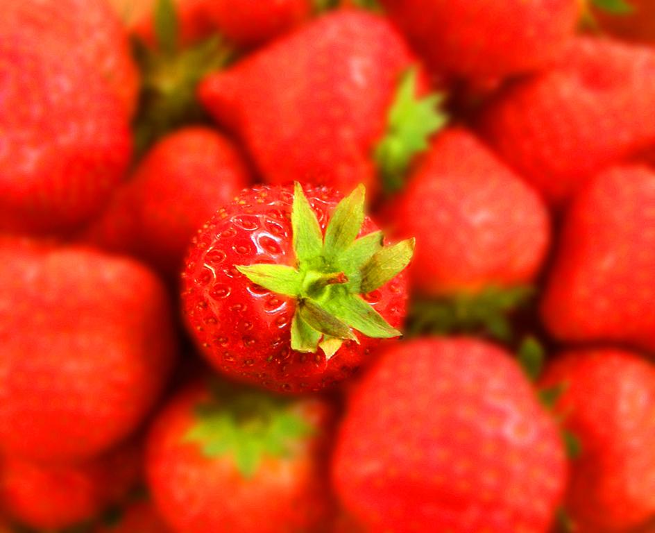 Strawberry in a Punnet by June Atkinson